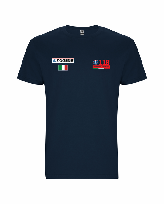 A02 T-shirt blu scuro 118