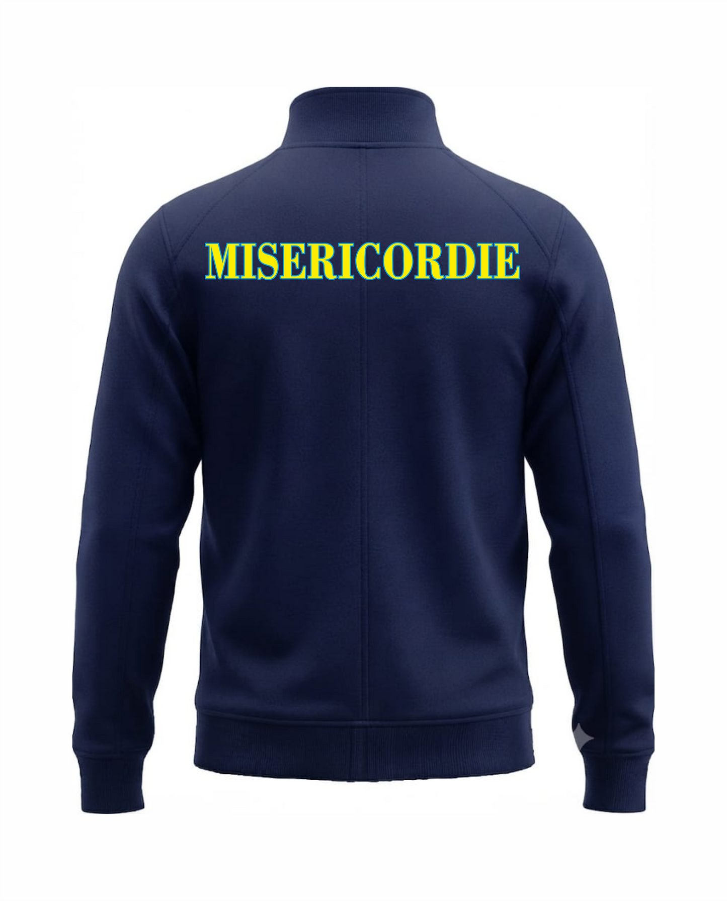 Felpa ITA zip blu scuro Misericordie