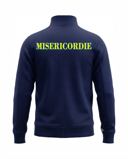 Felpa ITA zip blu scuro Misericordie