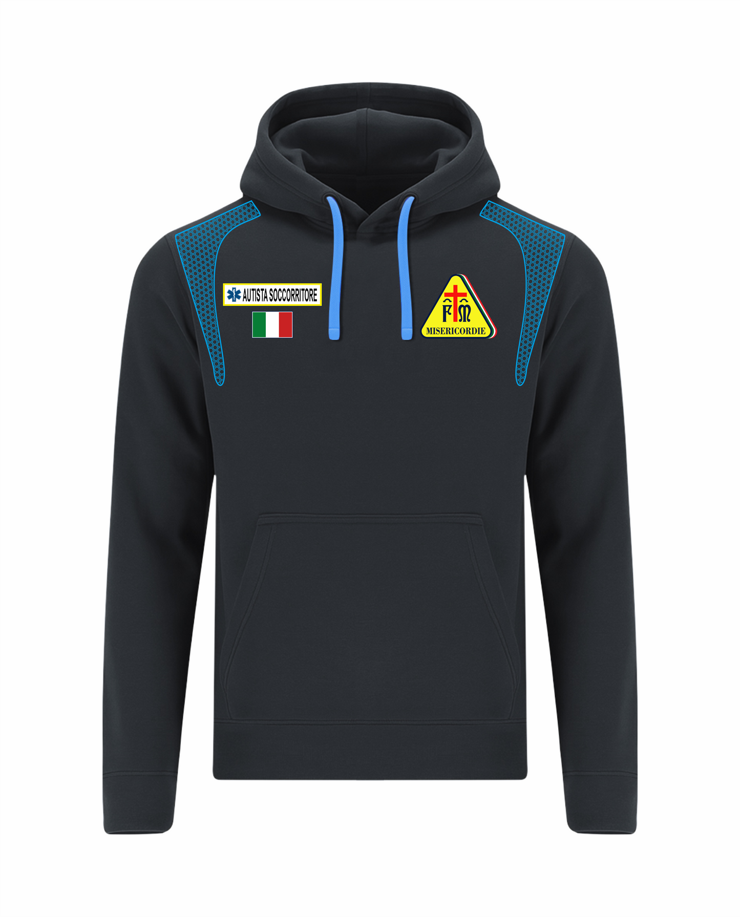 Felpa ESO con cappuccio blu scuro Misericordie
