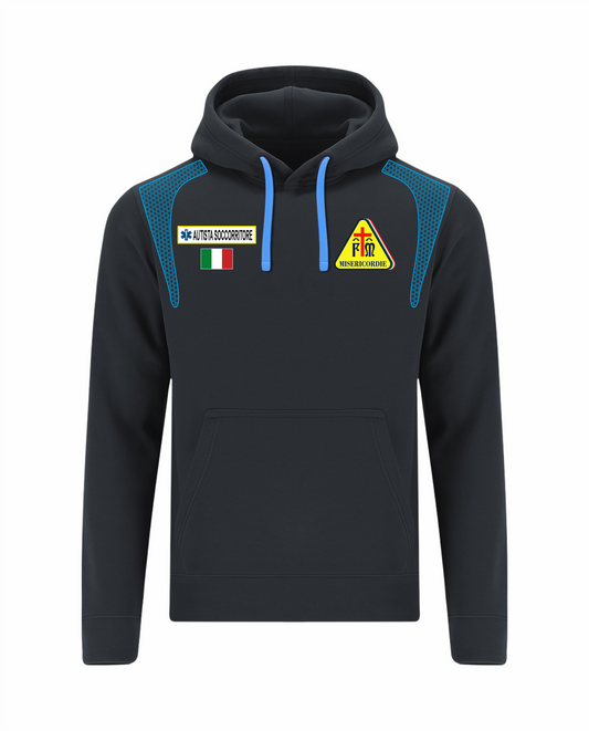 Felpa ESO con cappuccio blu scuro Misericordie
