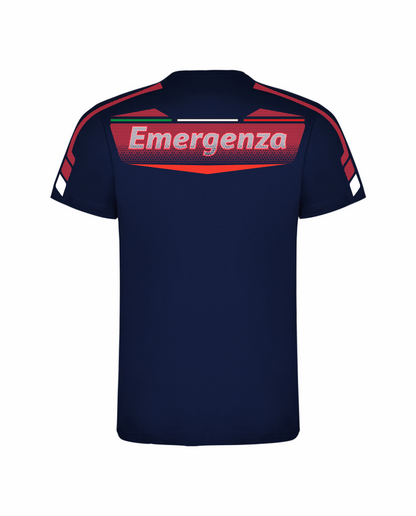 T-shirt Tecnica TRF del 112 blu/rosso sanitario