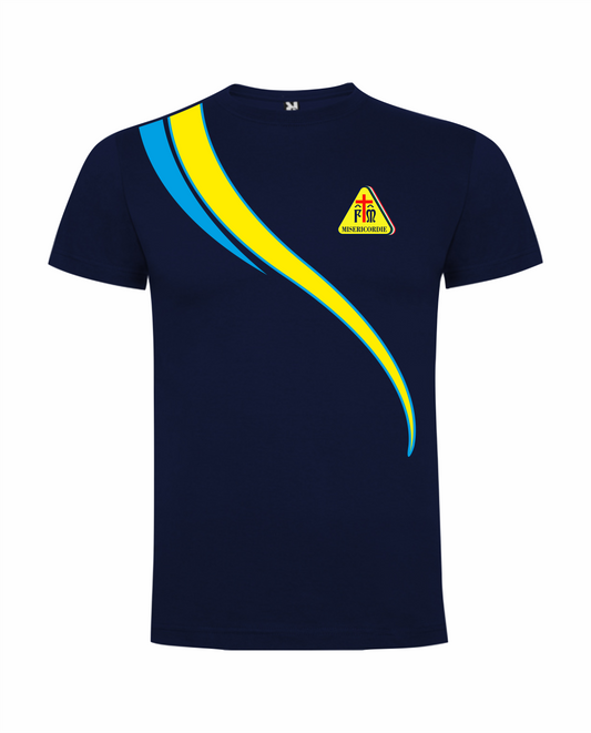 T-shirt LINEAR blu scuro Misericordie