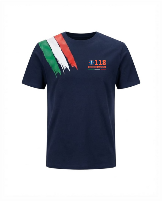 T-shirt ITA blu scuro 118