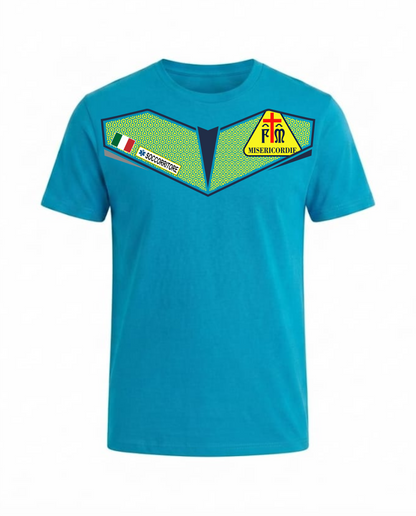 T-shirt C2 azzurra Misericordie