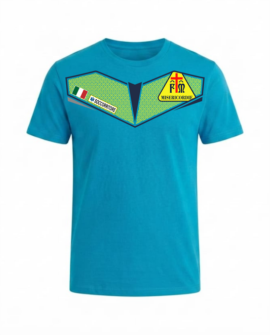 T-shirt C2 azzurra Misericordie
