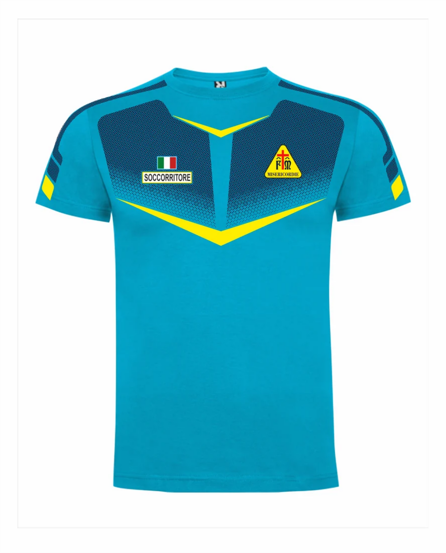 T-shirt Tecnica TRF azzurra Misericordie