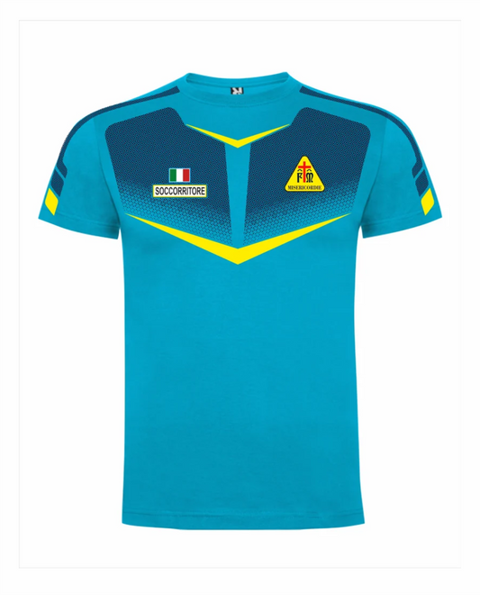 T-shirt Tecnica TRF azzurra Misericordie