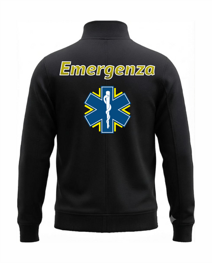 Felpa ITA zip nera 118