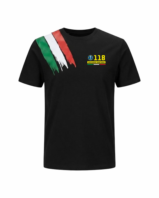 T-shirt ITA nera 118