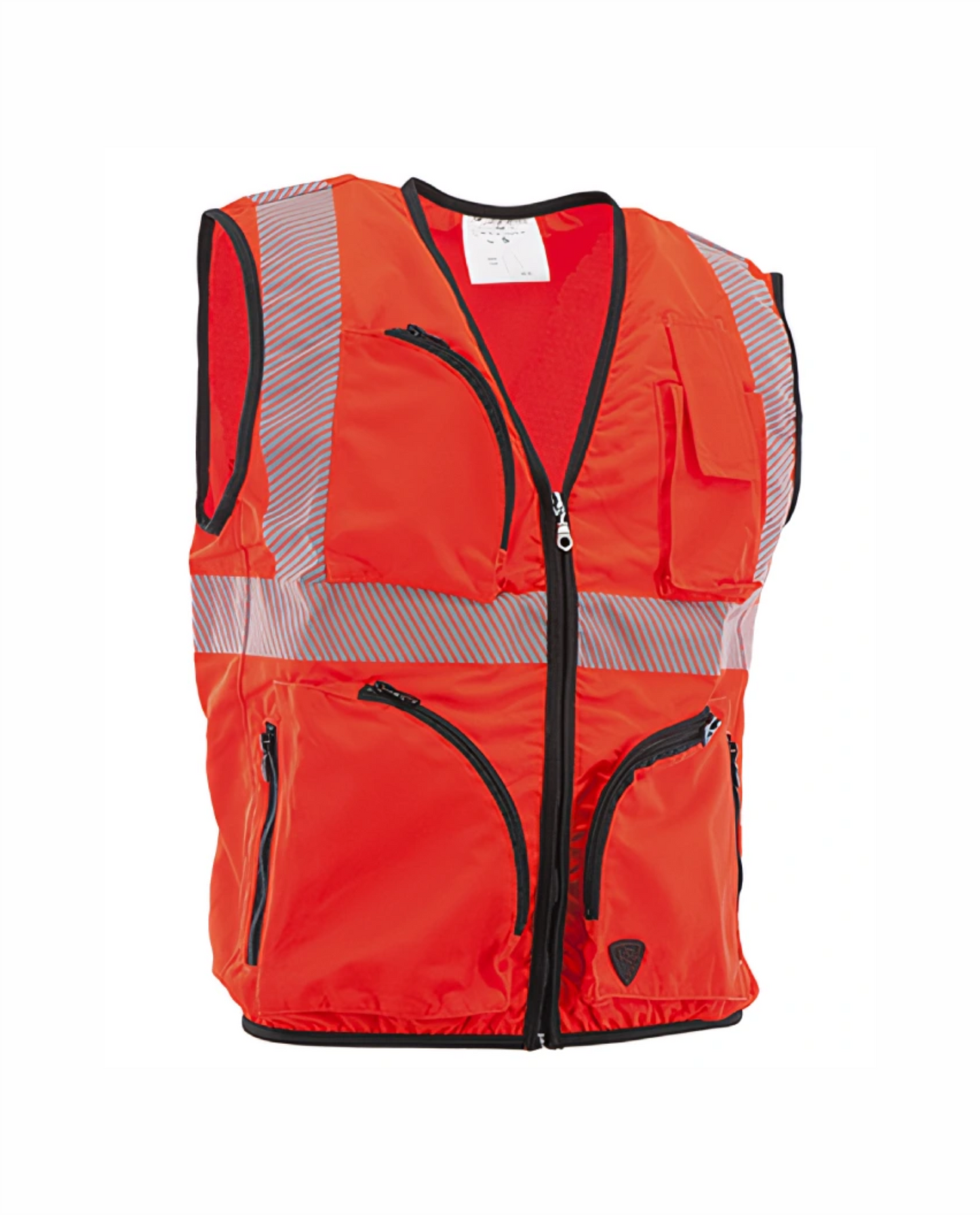 Gilet rosso sanitario alta visibilità rifrangente CS