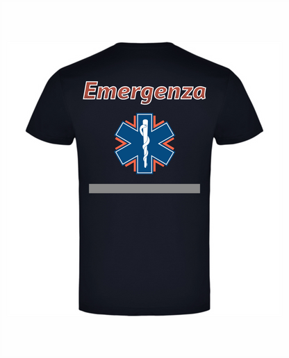 T-shirt blu scuro 118 alta visibilità