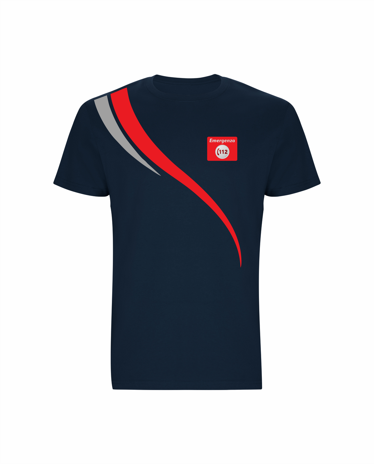 D04 T-shirt LINEAR blu scuro 112
