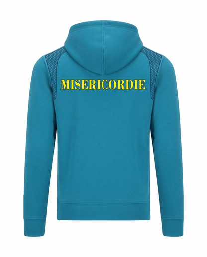 Felpa ESO con cappuccio azzurra Misericordie