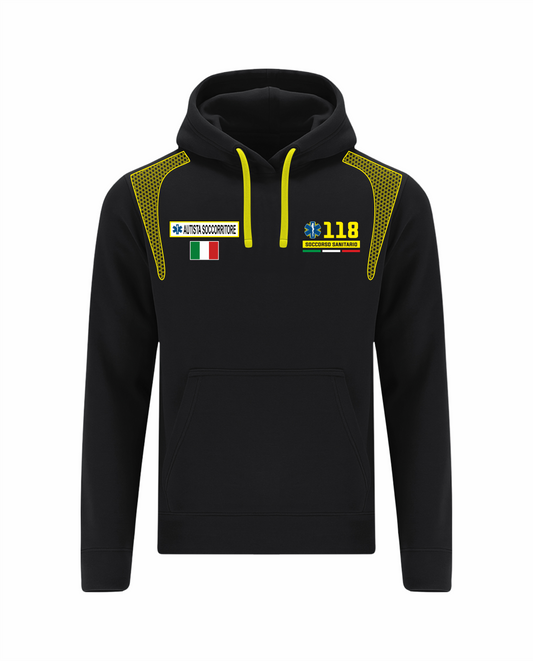 Felpa ESO con cappuccio nero 118