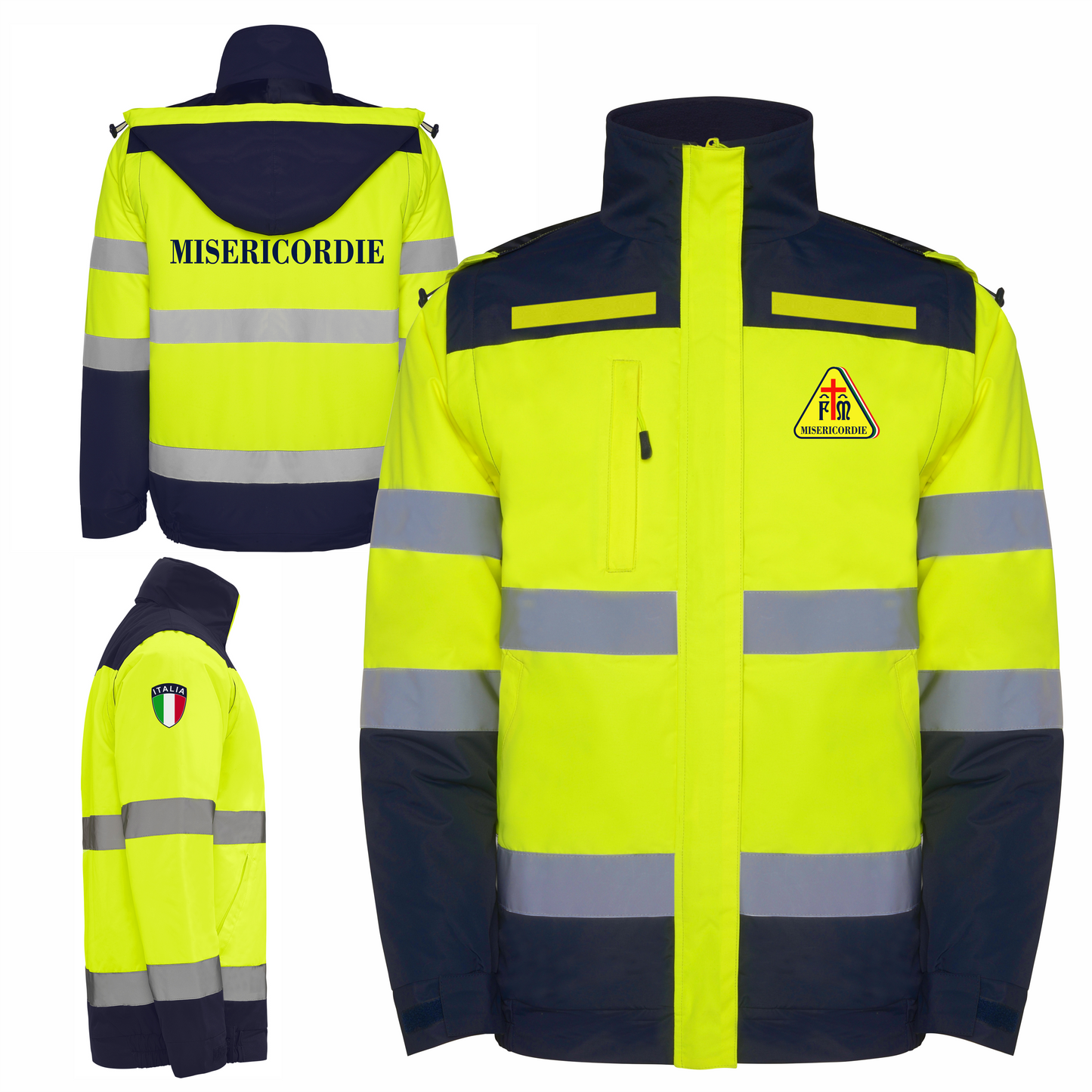 Giacca parka alta visibiltà della Misericordie