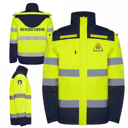 Giacca parka alta visibiltà della Misericordie
