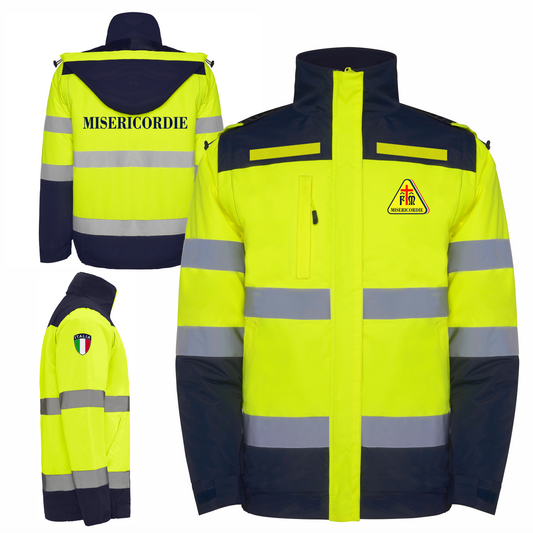 Giacca parka alta visibiltà della Misericordie