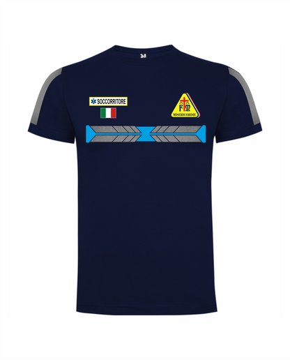 T-shirt blu scuro Misericordie alta visibilità
