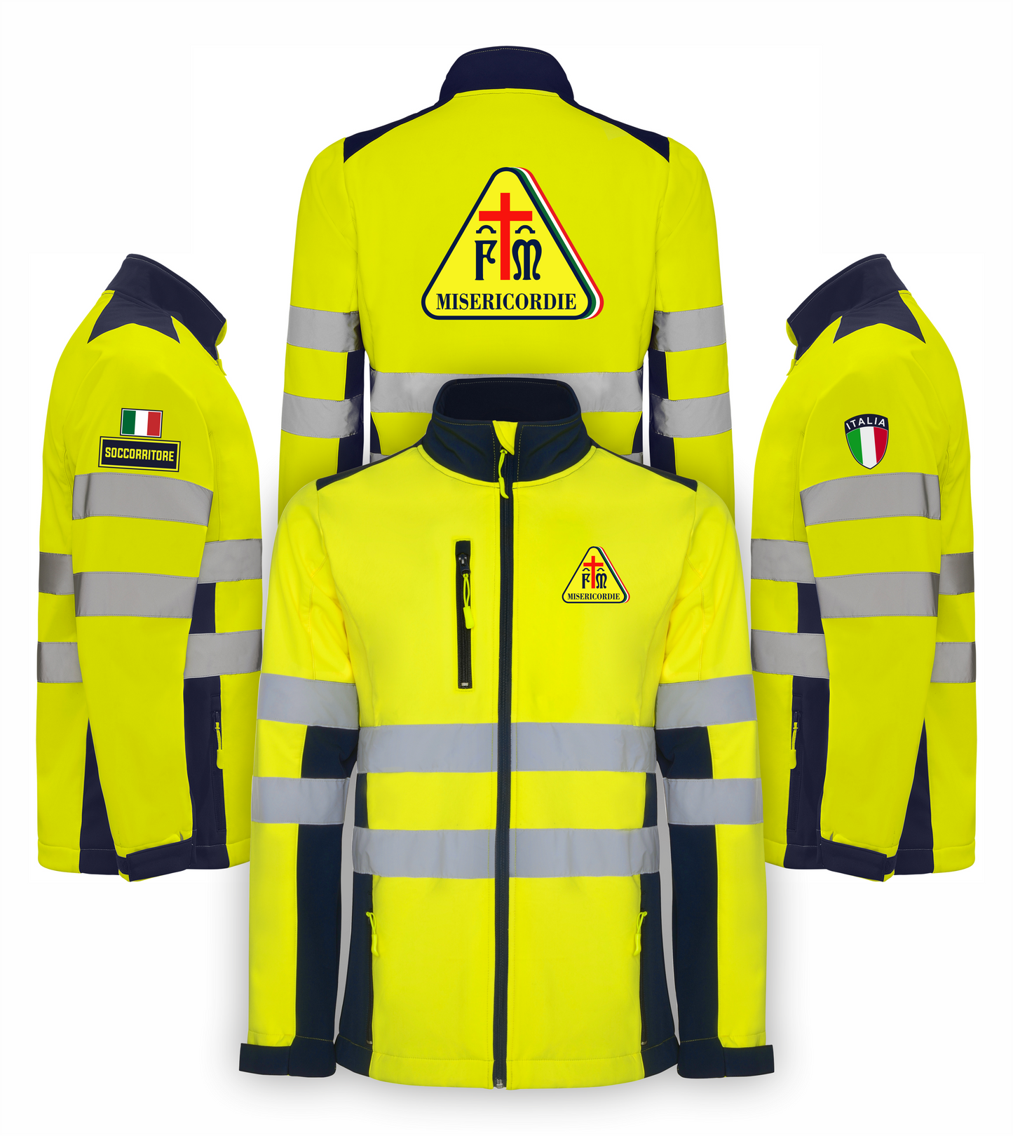 Giacca softshell alta visibiltà delle Misericordie