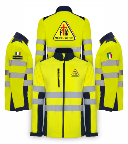 Giacca softshell alta visibiltà delle Misericordie