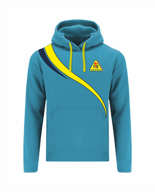 Felpa LINEAR con cappuccio azzurra Misericordie