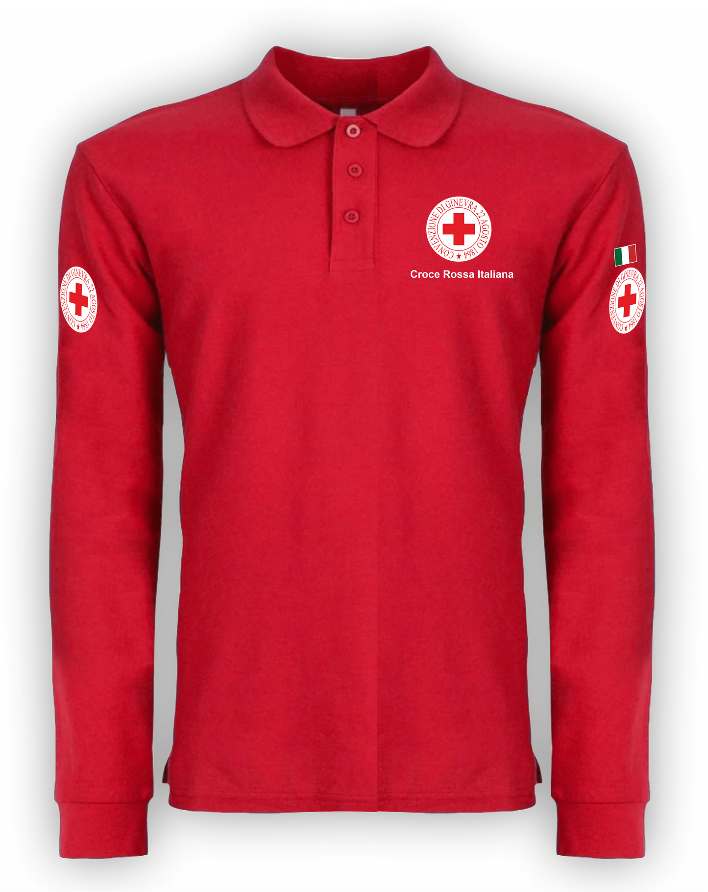 Polo manica lunga Croce Rossa Italiana