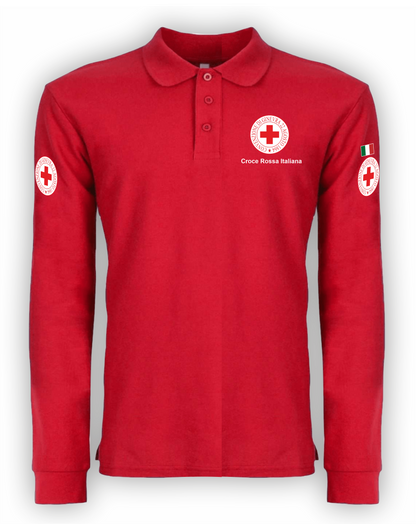 Polo manica lunga Croce Rossa Italiana