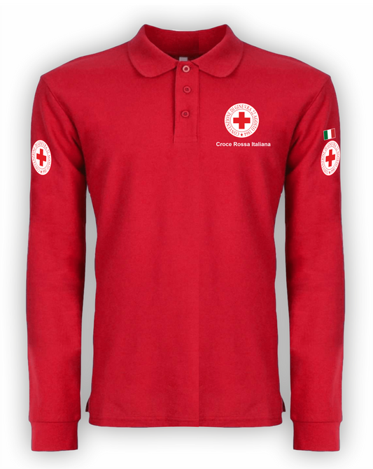 Polo manica lunga Croce Rossa Italiana