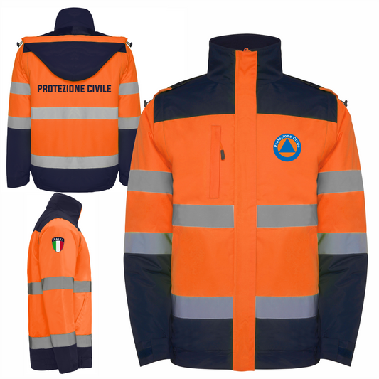 Giacca parka alta visibiltà della Protezione Civile