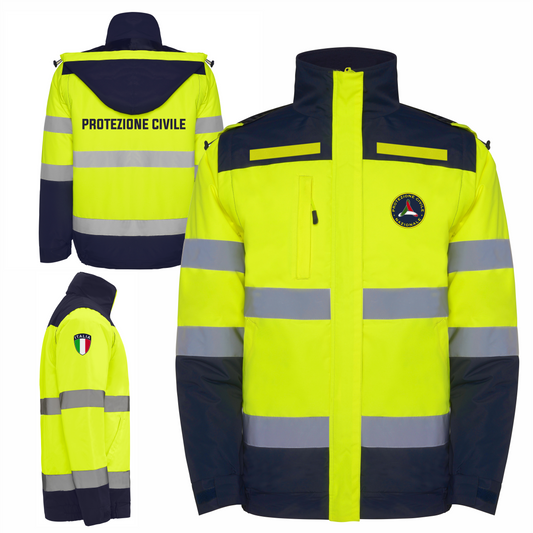 Giacca parka alta visibiltà della Protezione Civile