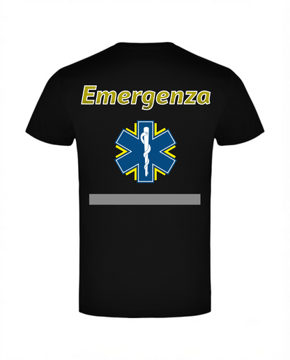 T-shirt nera 118 alta visibilità