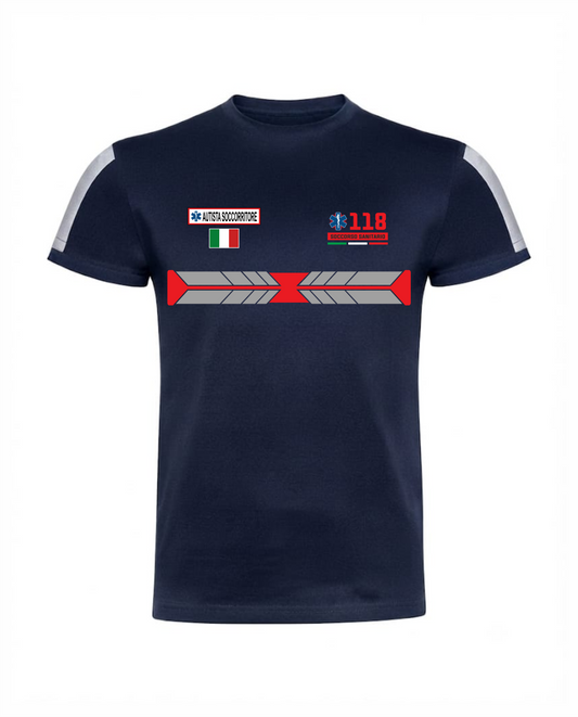 A14 T-shirt blu scuro 118 alta visibilità