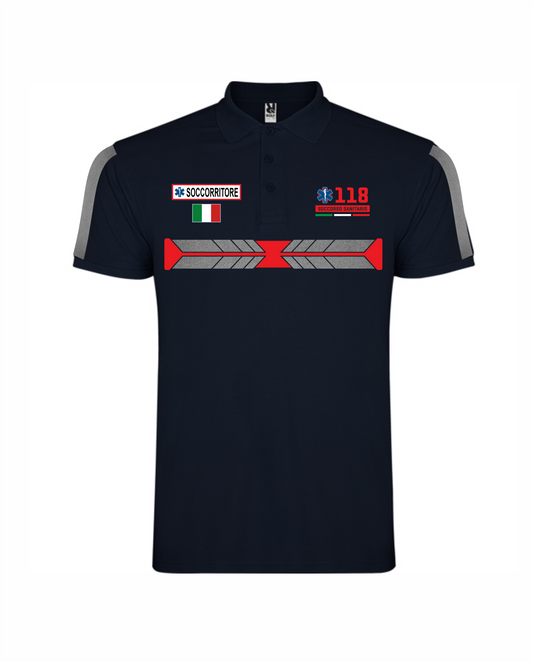 A22 Polo ad Alta visibilità blu scuro del 118