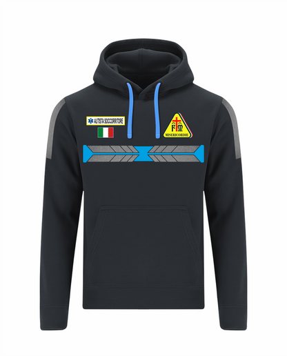 Felpa con cappuccio blu scuro Misericordie alta visibilità rifrangente