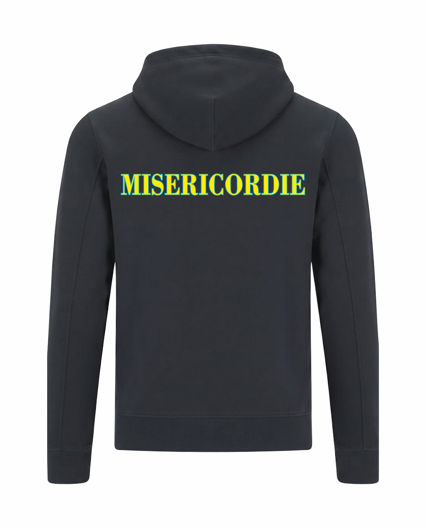 Felpa LINEAR con cappuccio  e zip blu scuro Misericordie