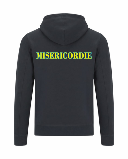 Felpa LINEAR con cappuccio  e zip blu scuro Misericordie