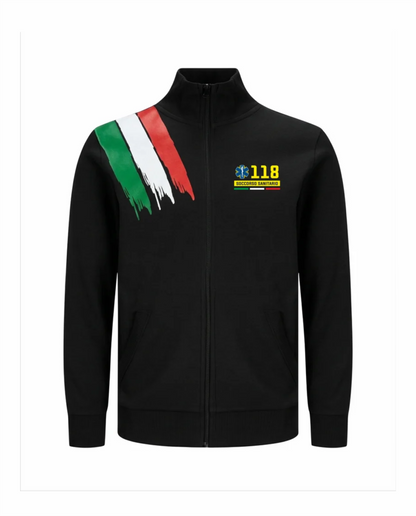 Felpa ITA zip nera 118
