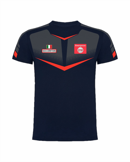 T-shirt Tecnica TRF del 112 blu/grigio