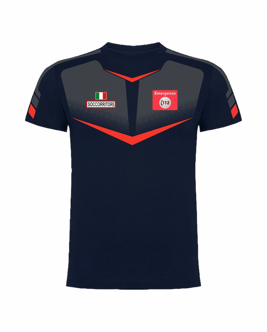 T-shirt Tecnica TRF del 112 blu/grigio