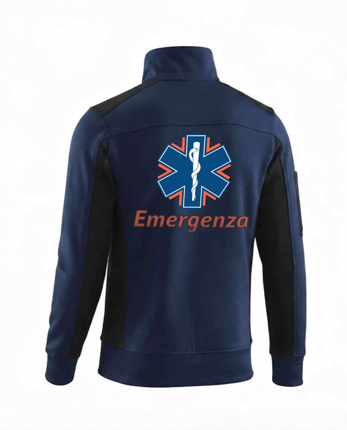 Felpa Cambridge blu scuro zip del 112