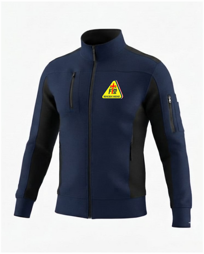 Felpa Cambridge blu scuro zip del Misericordie